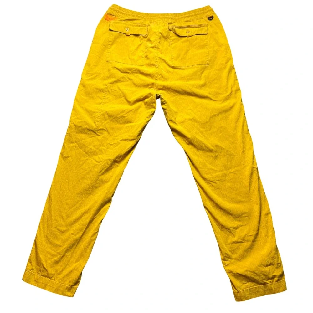 Cotopaxi Pants Mens L Mustard Yellow Ripstop Elastic Waist Drawstring Outdoor